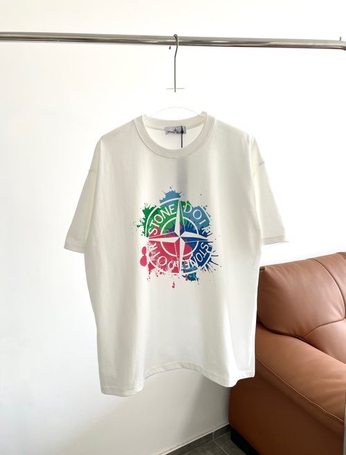 Dior Splash Ink Design Soft Short Sleeve Tee