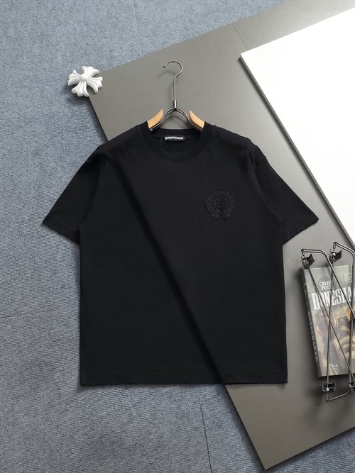 Chrome Hearts Patchwork Embroidery Casual Short Sleeve T-Shirt