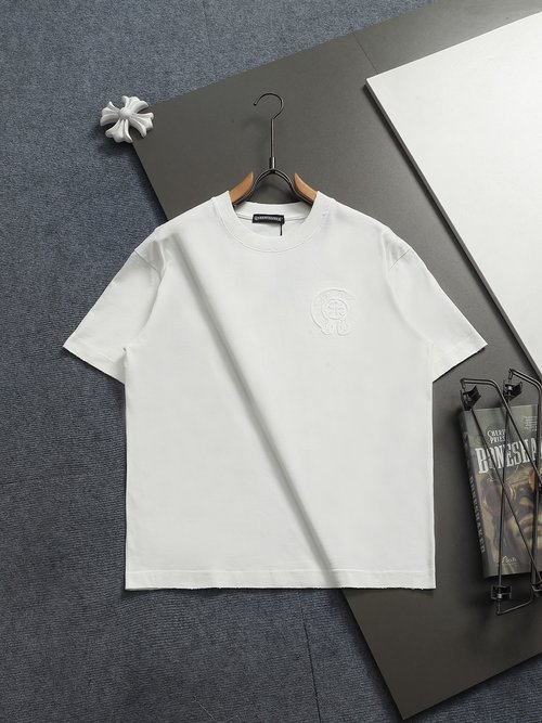 Chrome Hearts Patchwork Embroidery Casual Short Sleeve T-Shirt