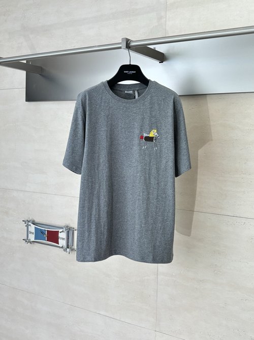 Dior Horse Embroidered Short Sleeve T-Shirt