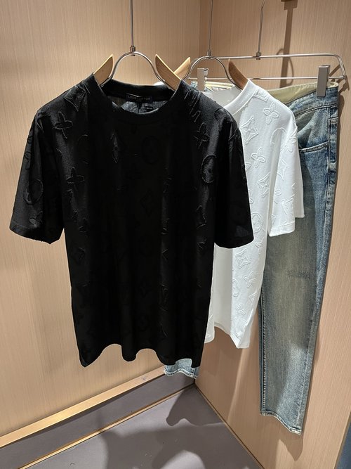 Louis Vuitton Monogram Print Tee with Reversed Nameplate
