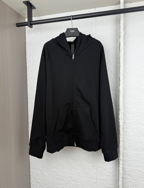 Chrome Hearts Zippered Hoodie with Sanskrit Cross Embroidery