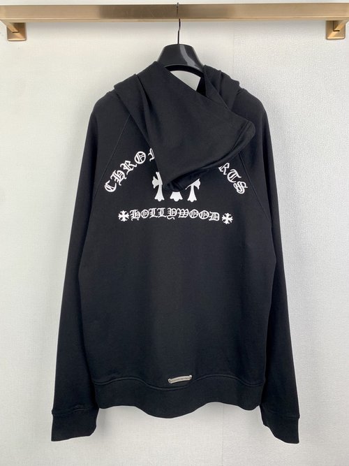 Chrome Hearts Solid Color Embroidered Hoodie