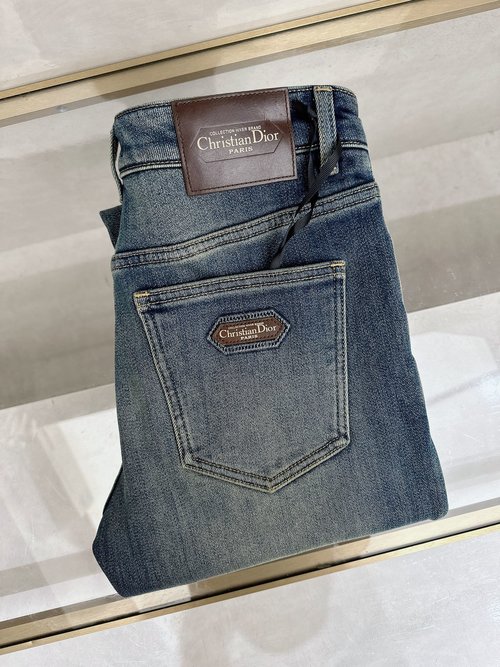 Dior High-quality Stretch Jeans with Classic Logo