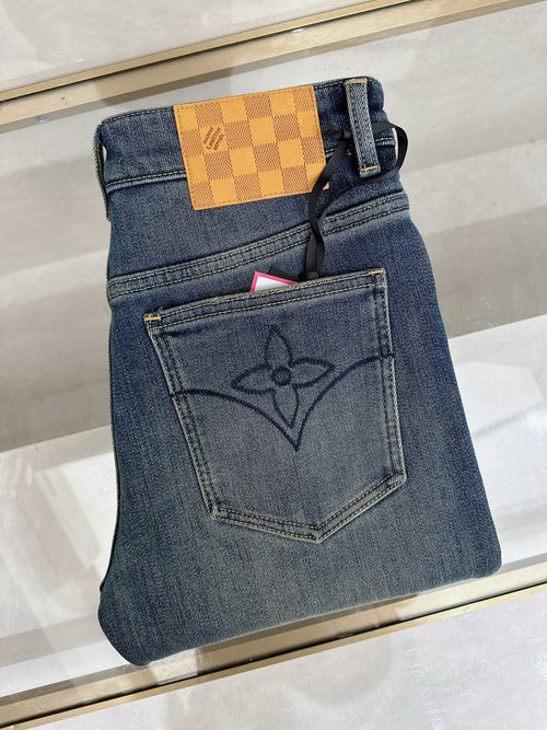 Louis Vuitton High-quality Custom Jeans with Classic Logo
