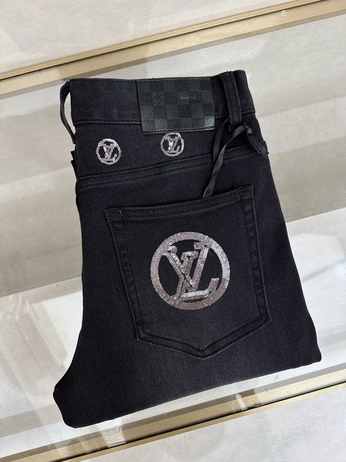 Louis Vuitton High-quality Custom Jeans with Classic Logo