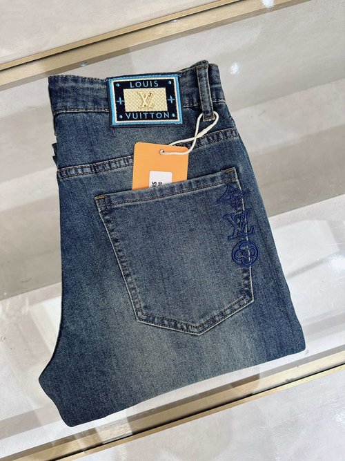 Louis Vuitton High-quality Custom Jeans with Classic Logo
