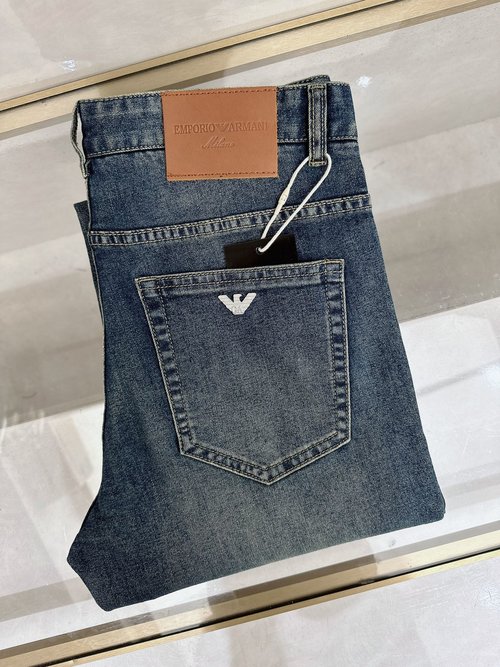 Armani High-quality Stretch Jeans with Classic Logo