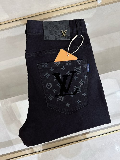 Louis Vuitton High-quality Custom Jeans with Classic Logo