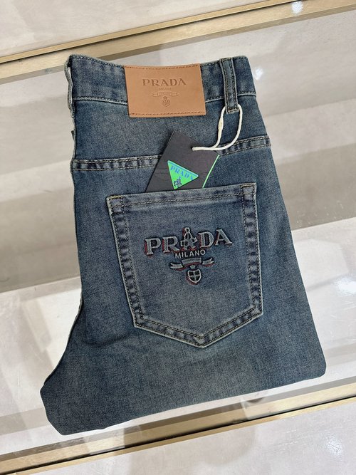 Prada High-quality Custom Jeans with Classic Logo