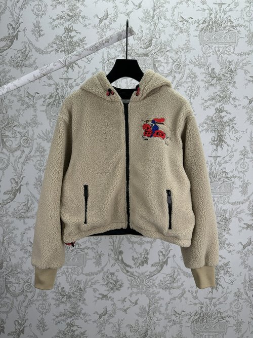 Burberry Wool-Cashmere Blend Jacket with Equestrian Logo