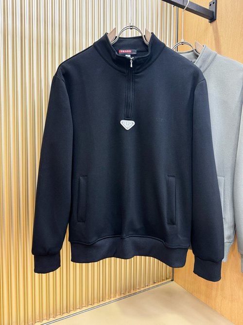 Prada New Long Sleeve Sweatshirt with Classic Logo