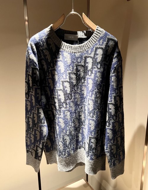 Dior Exclusive Wool Sweater with Logo Hook Embellishment