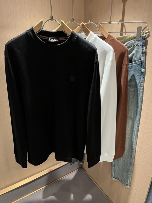 Zegna Comfortable and Stylish Long-Sleeved Cotton Underwear