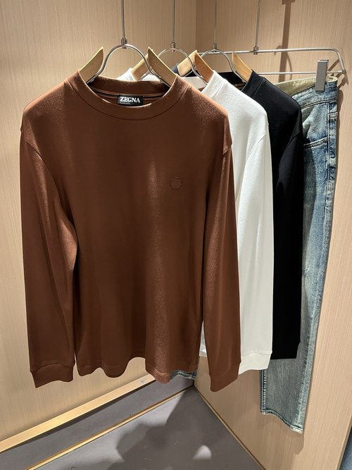 Zegna Comfortable Pure Cotton Long-Sleeve Underwear