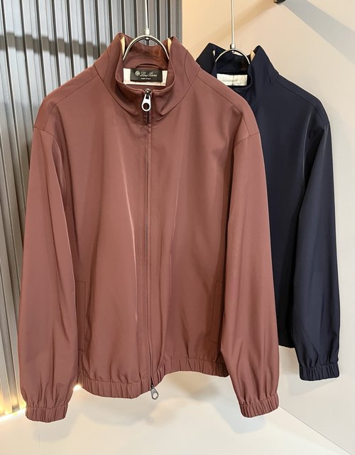 Loro Piana Lightweight Windproof Casual Jacket with Detailed Design