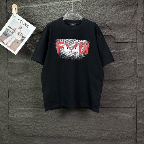 Fendi  Short-sleeved T-shirt with Patch Embroidery Monster