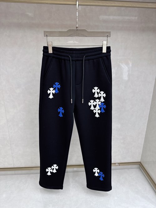 Chrome Hearts New Casual Pants with Classic Logo, High Comfort