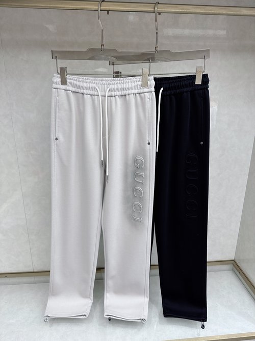 Gucci New Casual Pants with Classic Logo, High Comfort