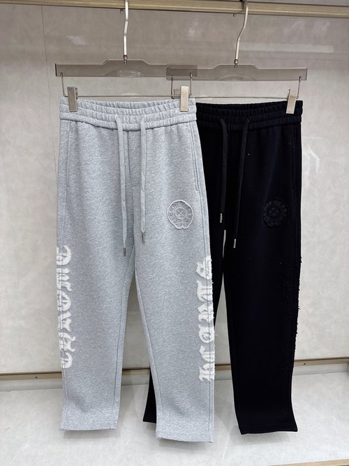 Chrome Hearts Sophisticated Classic Logo Casual Pants in Fine Fabric