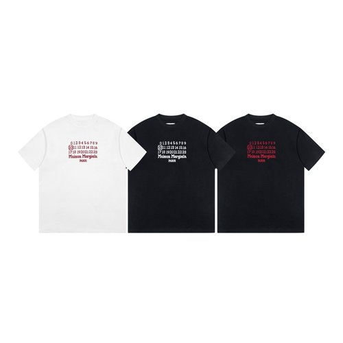 Maison Margiela Embroidered Digital Calendar Short Sleeve T-Shirt