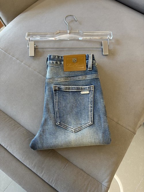 Fendi Soft Jeans with Luxury Leather Waist Tag