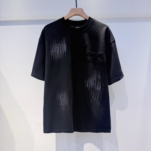 Chrome Hearts Cotton Base Layer in Solid Color with Pyrography and Washed Logo