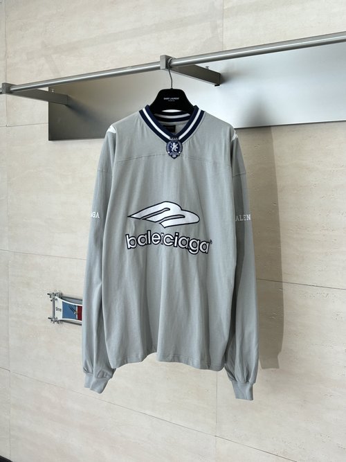 Balenciaga Football V-neck Long Sleeve T-shirt