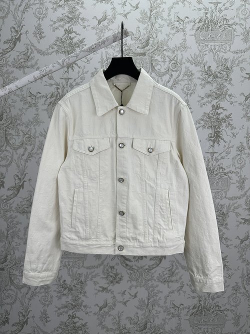 Louis Vuitton Embossed Denim Long-Sleeved Jacket