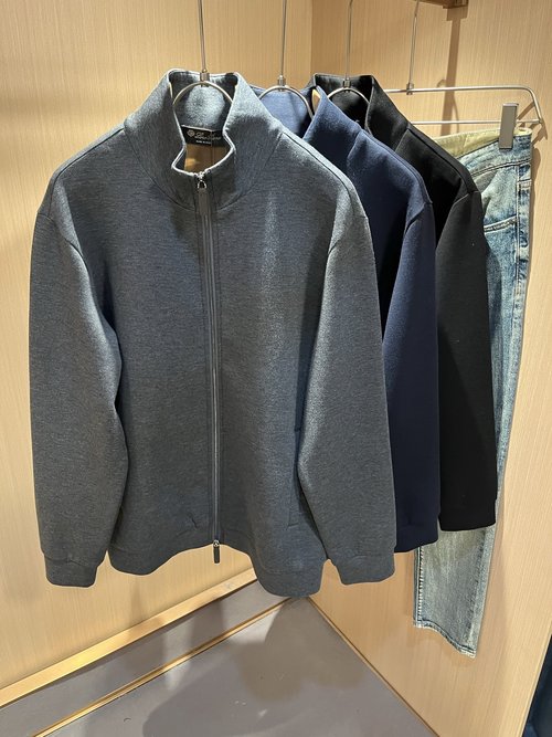 Loro Piana Windproof Zippered Sweatshirt with Soft Touch