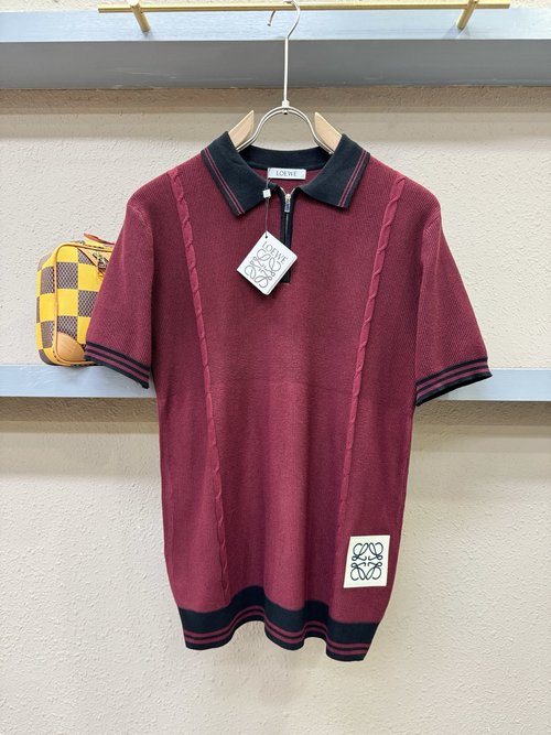 Loewe Soft Imported Knit Short-Sleeve Shirt