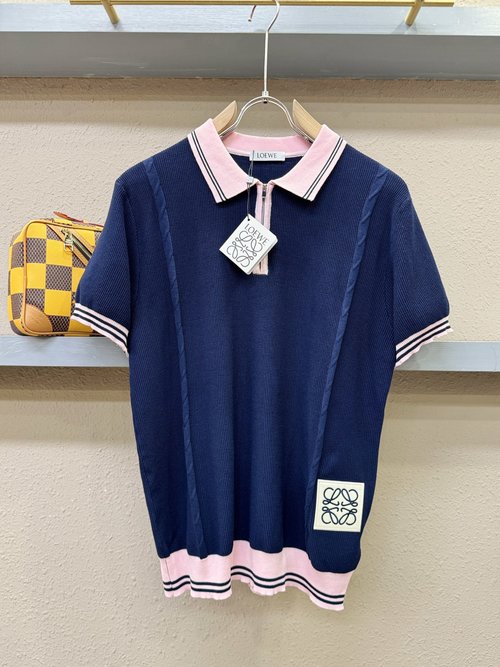 Loewe Soft Imported Knit Short-Sleeve Shirt