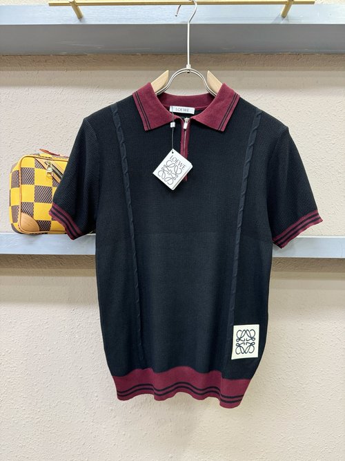 Loewe Soft Imported Knit Short-Sleeve Shirt