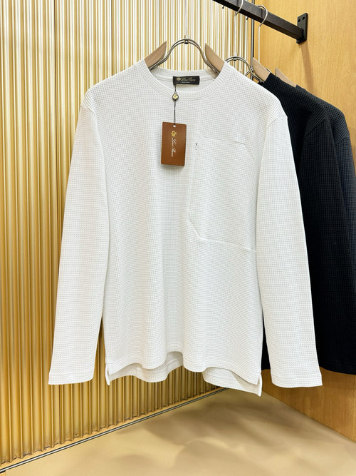 Loro Piana Classic Logo Long-Sleeved Top with Custom Fabric