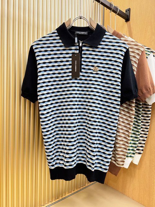 Dolce & Gabbana Elegant Imported Knitted Short Sleeve Top