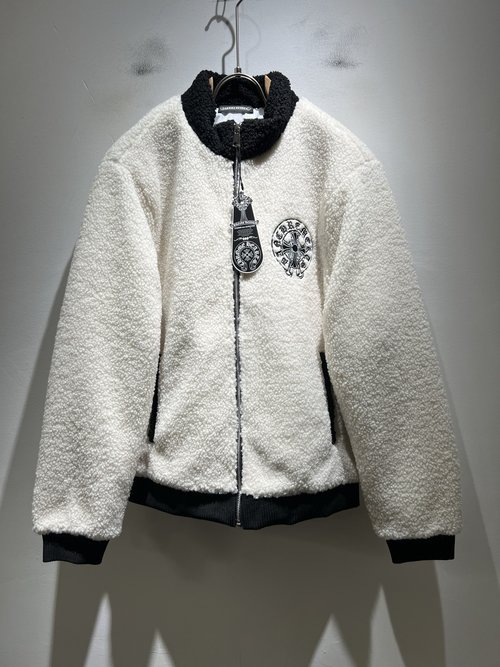 Chrome Hearts Lamb Wool Cotton Jacket with Embroidered Logo