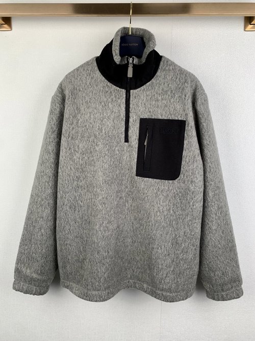 Dior White Cashmere and Wool Blend Fleece Hoodie
