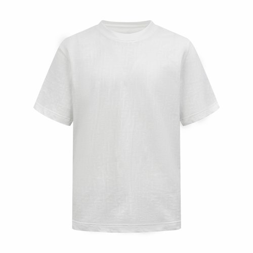 Dior Minimal White Jacquard Short Sleeve Shirt