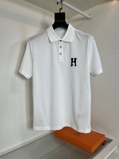 Hermes Classic Polo Shirt in Cotton Fabric, Versatile