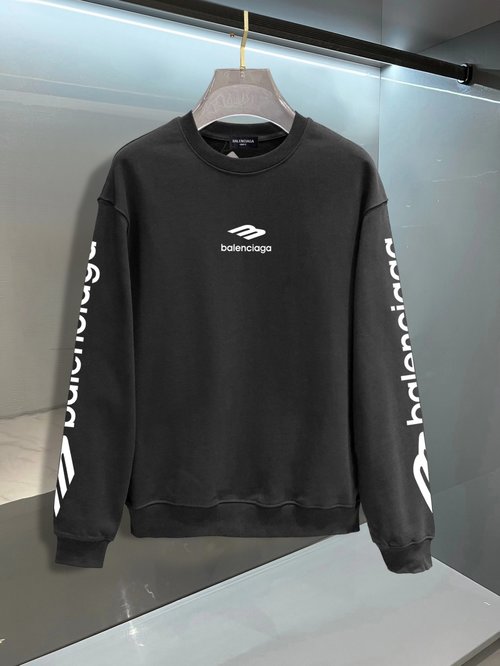 Balenciaga Double-layer Letter Printed Cotton T-shirt or Hoodie