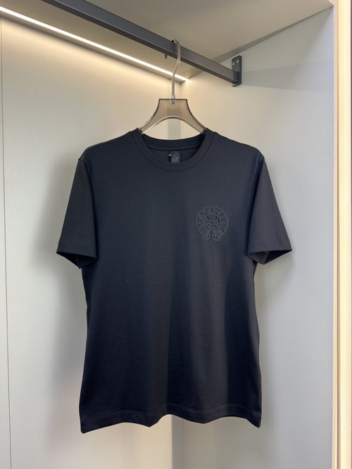 Chrome Hearts Summer Short Sleeve T-Shirt with Cross Embroidery