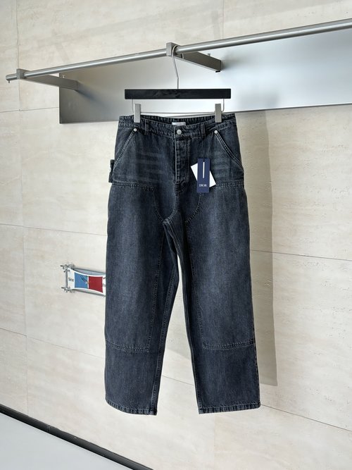 Dior Blade Embroidered Denim Lumber Pants