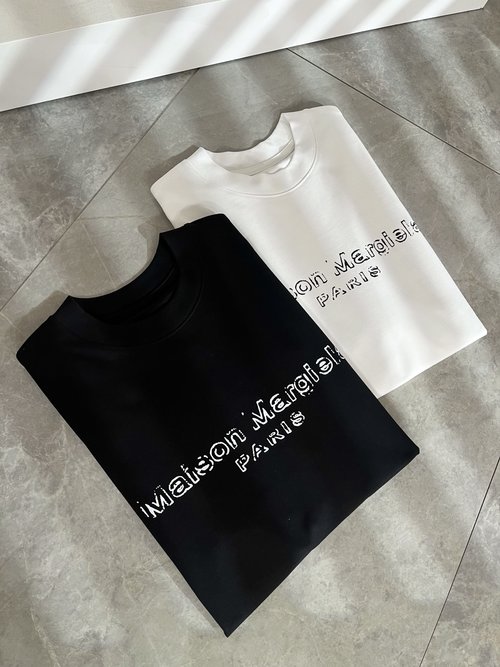 Maison Margiela Customized Cotton T-shirt with Logo Print