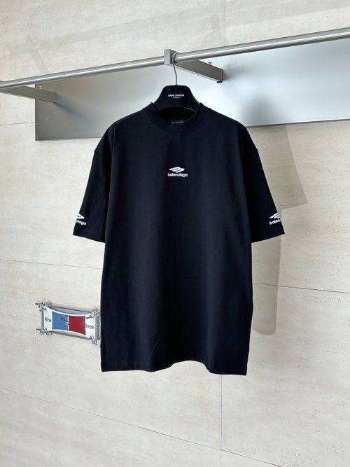 Balenciaga Vintage Knit T-Shirt with 3B Sports Stitching