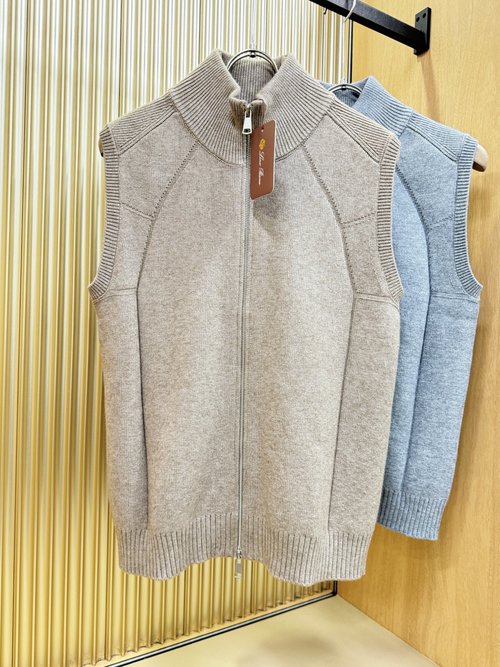 Loro Piana New Imported Soft and Simple Wool Zipper Vest