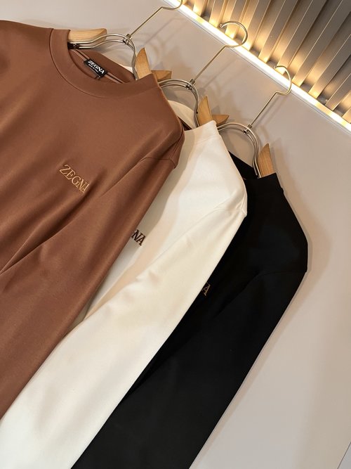 Zegna Cozy Long-Sleeve Base Layer with Embroidered Logo