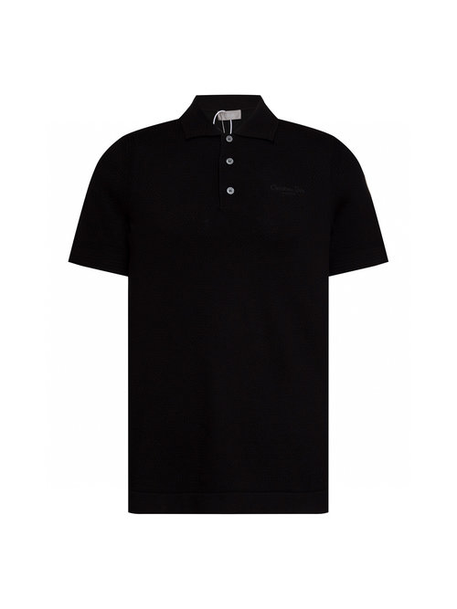 Dior Letter Jacquard Cashmere Knitted Short Sleeve in Black and Blue