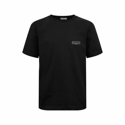 Dior Black Embroidered Short Sleeve Shirt in Minimal Style
