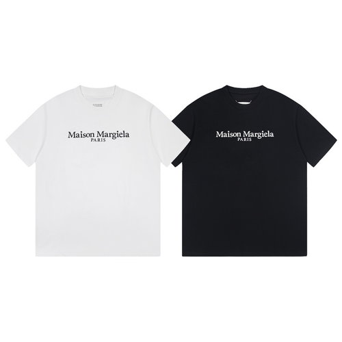 Maison Margiela Basic Letter Printed Cotton Short Sleeve T-Shirt