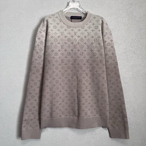 Louis Vuitton Gradient All-over Print Round Neck Sweater